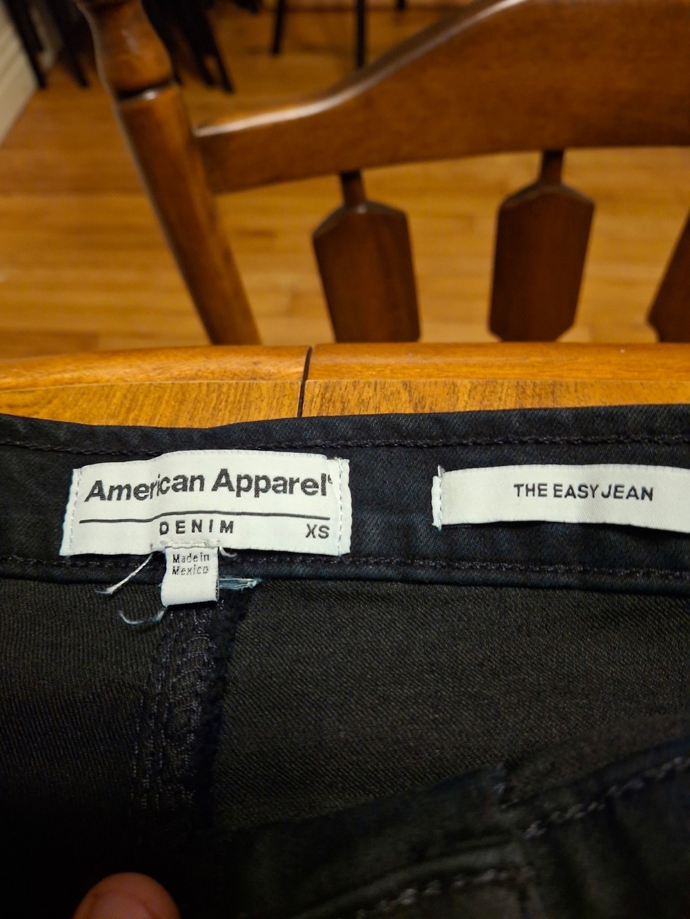 American Apparel Black The EasyJean Denim SZ XS - Picture 2 of 3